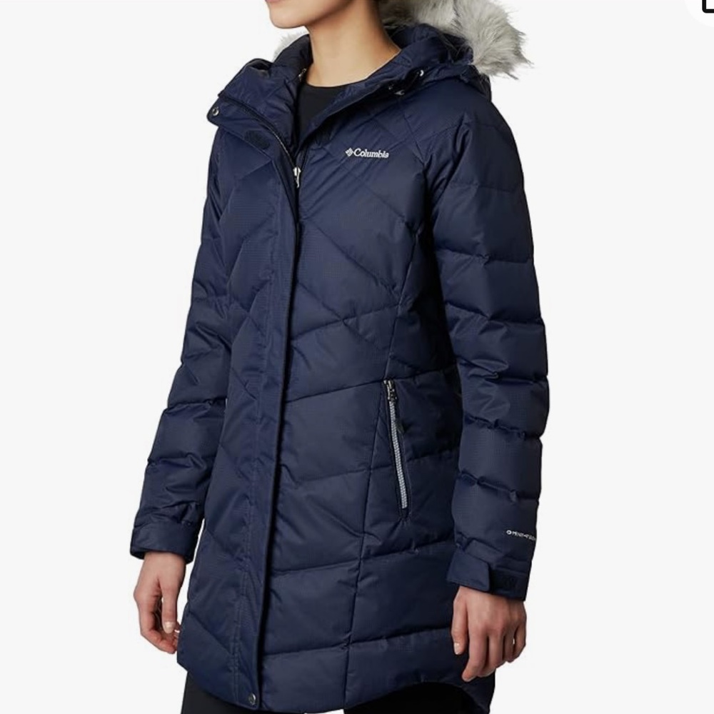 Columbia Women's long Puffer Winter Jacket Omni-Heat